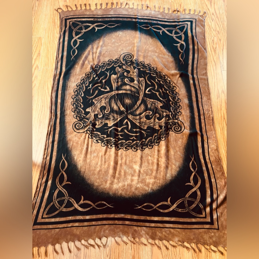 ‼️5/30/26 CLOSET CLOSING‼️ BOHO FESTIVAL SHAWL * BEAUTIFUL BROWN & BLACK
